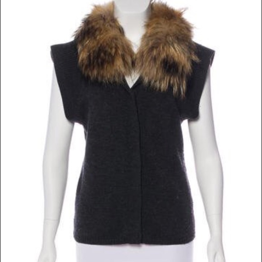 DVF Real Fur Vest