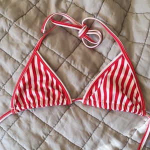 American Apparel striped bikini top