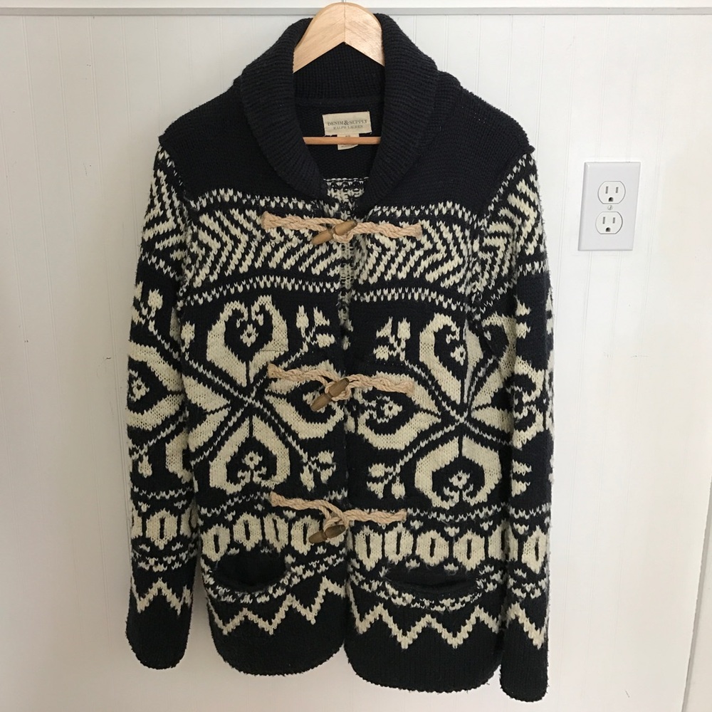 RALPH LAUREN SWEATER INDIAN BLANKET CARDIGAN