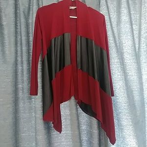 Maroon and black over shirt