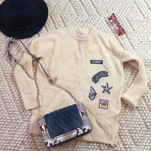 Monteau Sweaters - Monteau patchwork sweater