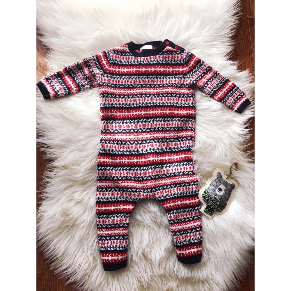 🎉Adorable fair isle Winter Sweater one piece
