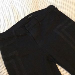 J Brand skinny black embroidered jeans