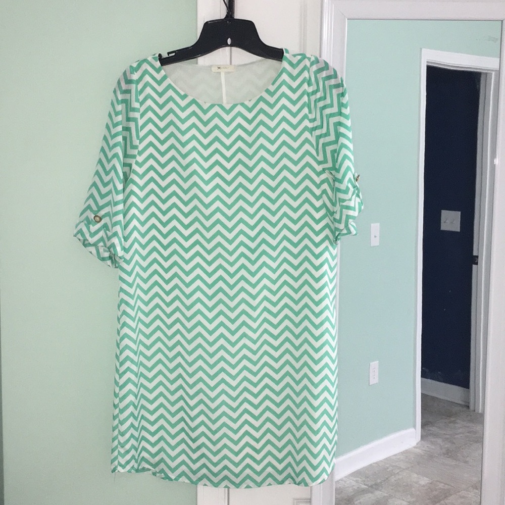 Everly chevron shift dress
