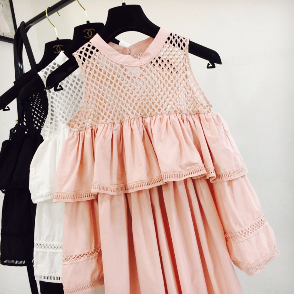 Pink Cut-out Shoulder Dress - Picture 5 of 6