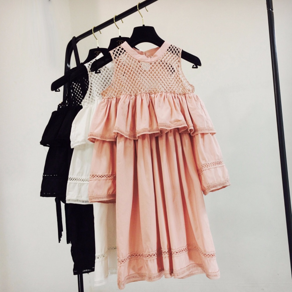 Pink Cut-out Shoulder Dress - Picture 6 of 6