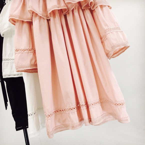 Pink Cut-out Shoulder Dress - Picture 3 of 6