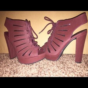 Burgundy heels