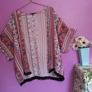 PRIMARK ATMOSPHERE Fringe Trim Open Shrug Cardigan