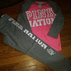 Vs pink joggers set