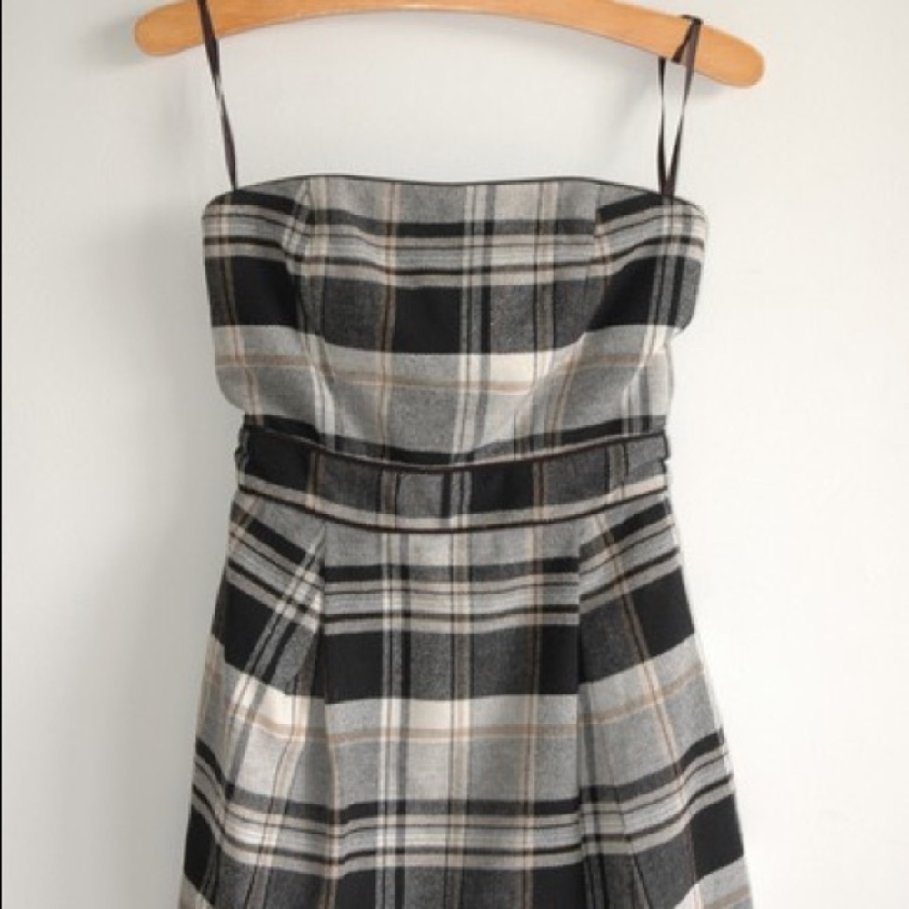 FRENCH CONNECTION WOOL PLAID DRESS - Picture 2 of 4