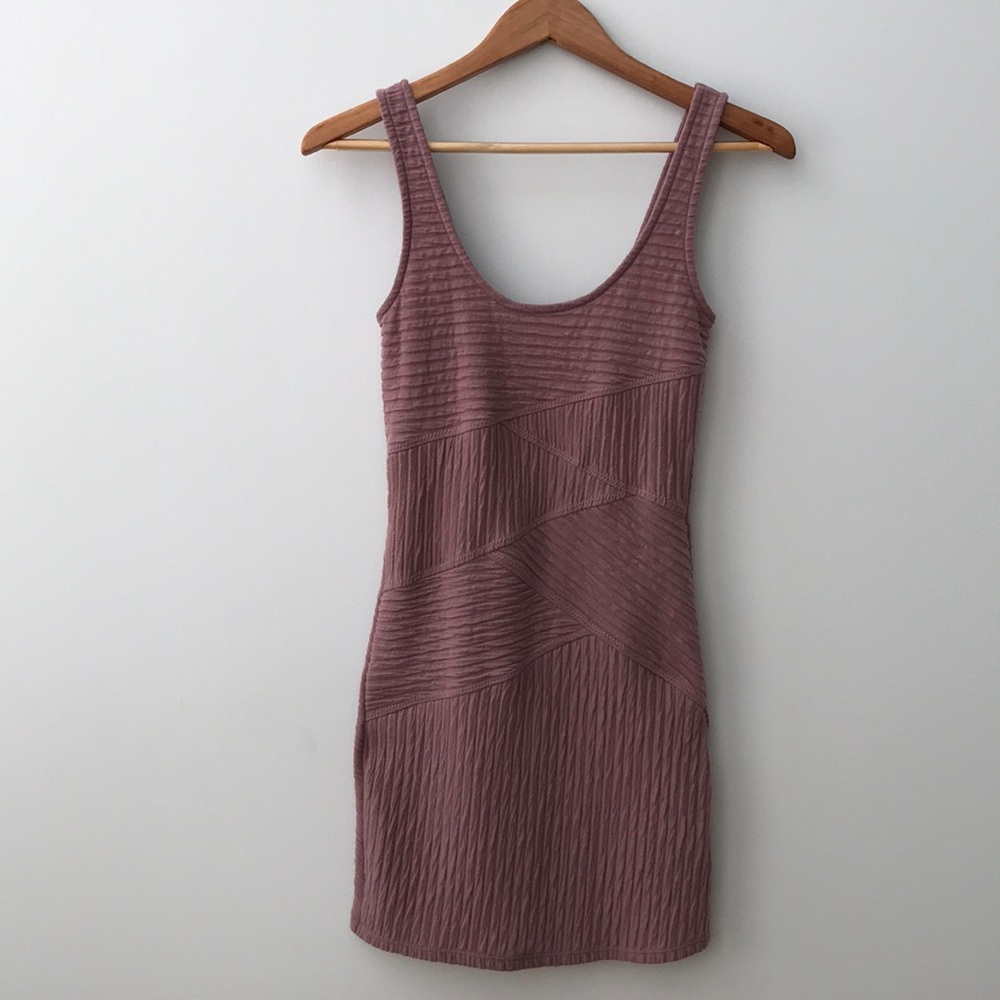 Free people mini bodycon dress in mauve Sz Small