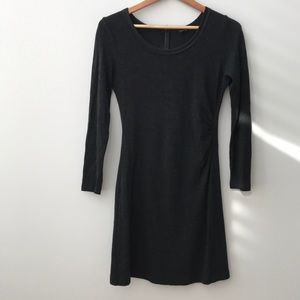 Ann Taylor Dark grey midi dress long sleeve Size 8