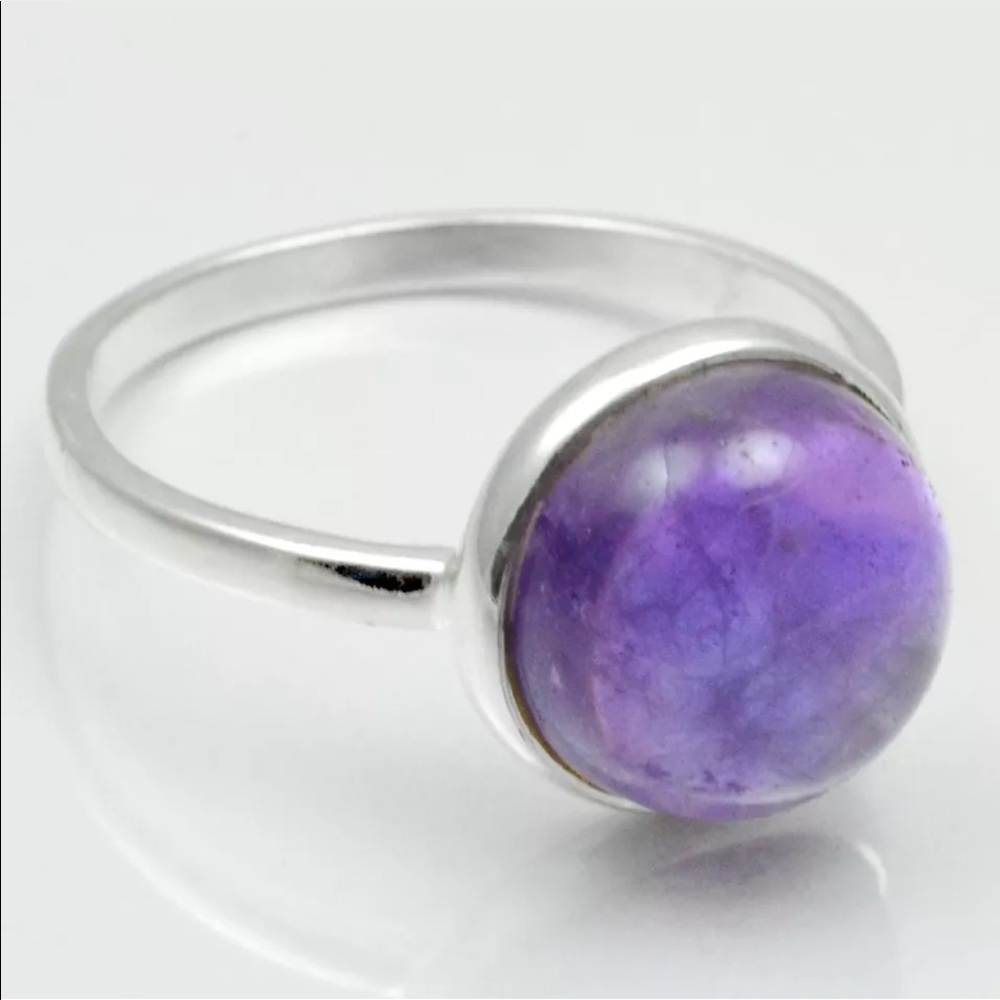 Sterling natural Amethyst ring