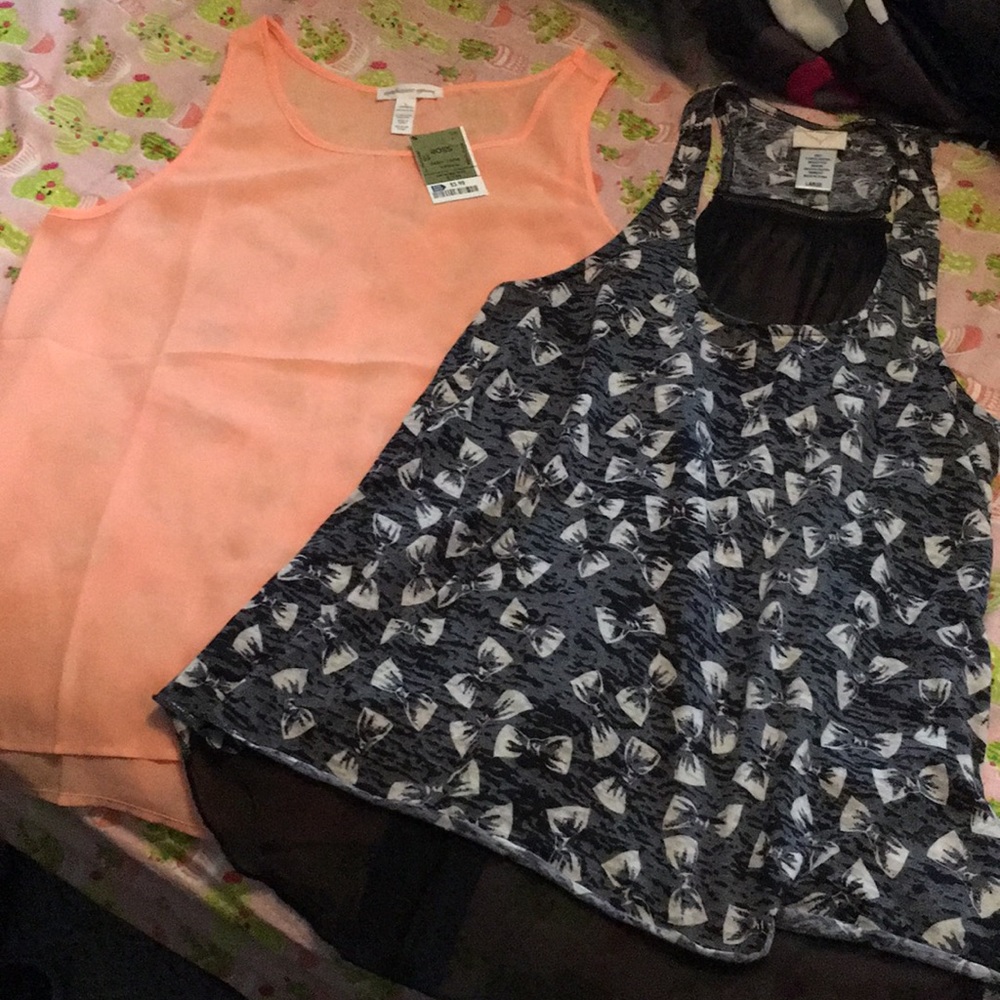 2 sheer tank tops