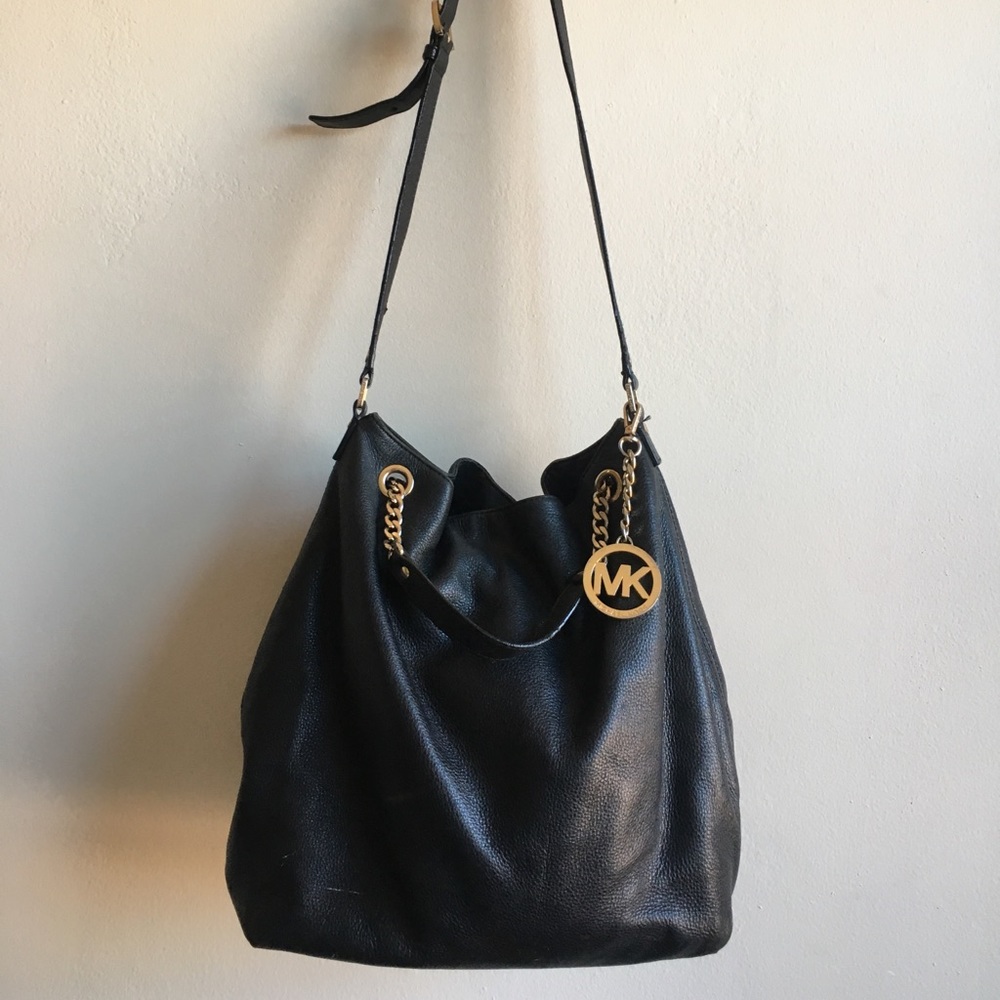 Black leather Michael Kors bag!