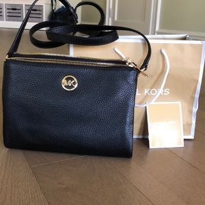NWT Michael Kors leather Fulton crossbody