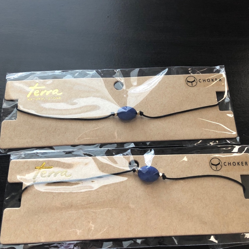 New Listing! Fun blue stone choker
