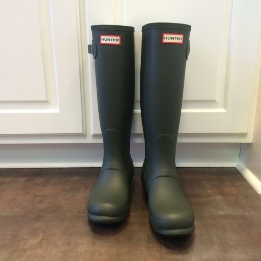 Green hunter boots