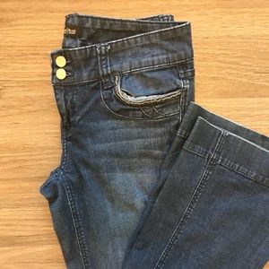 White House black market noir bootcut dark  jeans