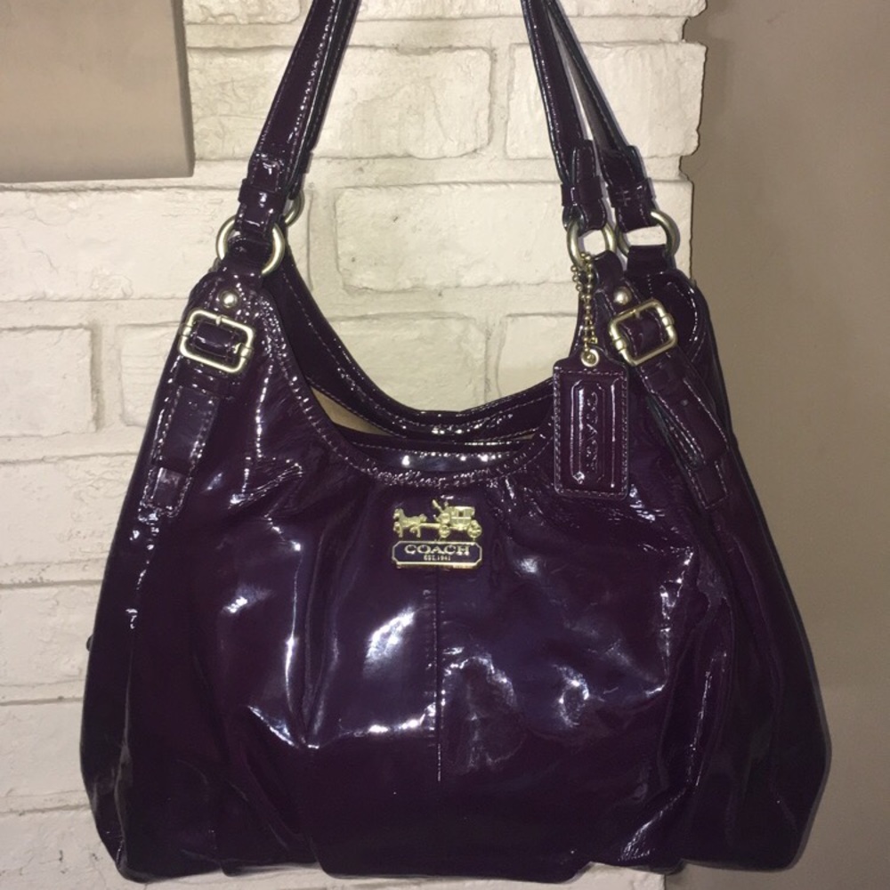 Authentic Purple Coach Bag (Medium)