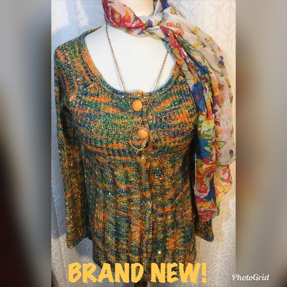 5 FOR $25 NEW BRIGHT SWEATER/SCARF/JEWELRY SZ SM - Picture 2 of 6