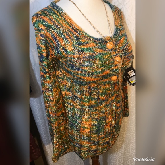 5 FOR $25 NEW BRIGHT SWEATER/SCARF/JEWELRY SZ SM - Picture 3 of 6