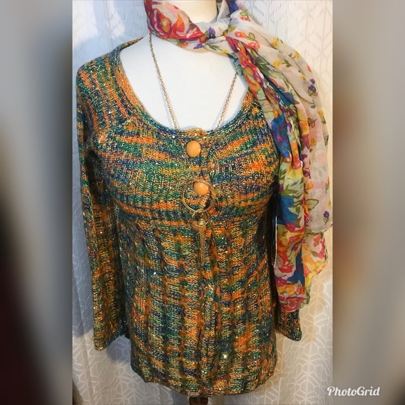 5 FOR $25 NEW BRIGHT SWEATER/SCARF/JEWELRY SZ SM - Picture 4 of 6