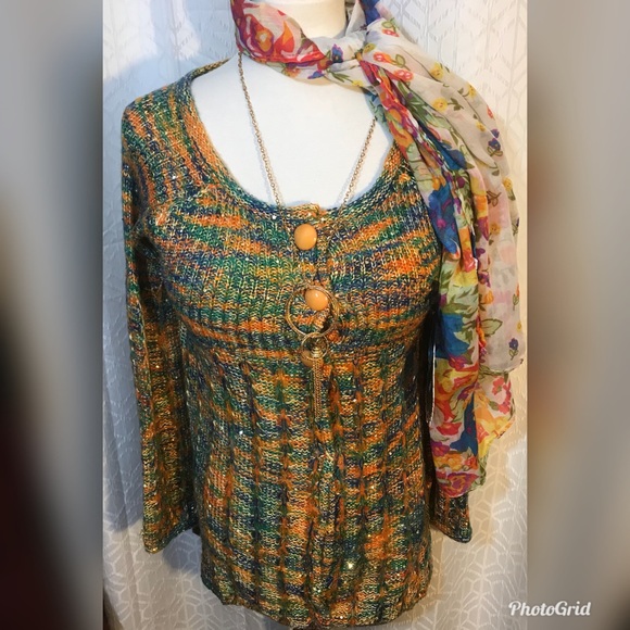 5 FOR $25 NEW BRIGHT SWEATER/SCARF/JEWELRY SZ SM - Picture 6 of 6