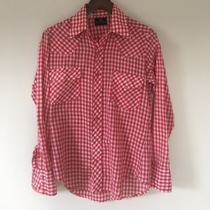 Sears buffalo Plaid western Shirt Small