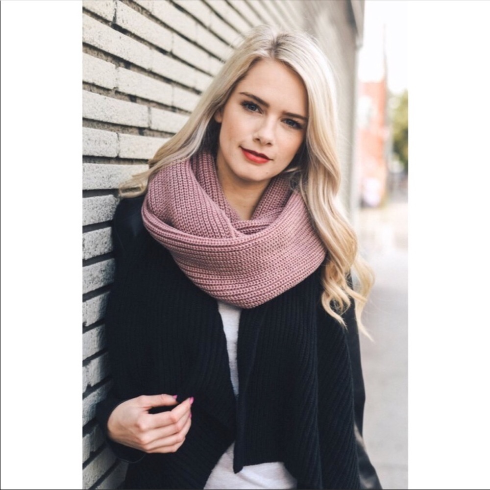 mauve soft infinity scarf