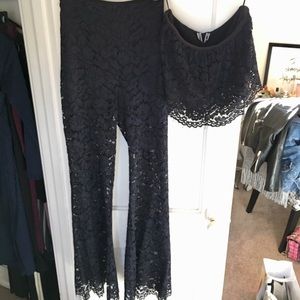Zara Navy Lace Set