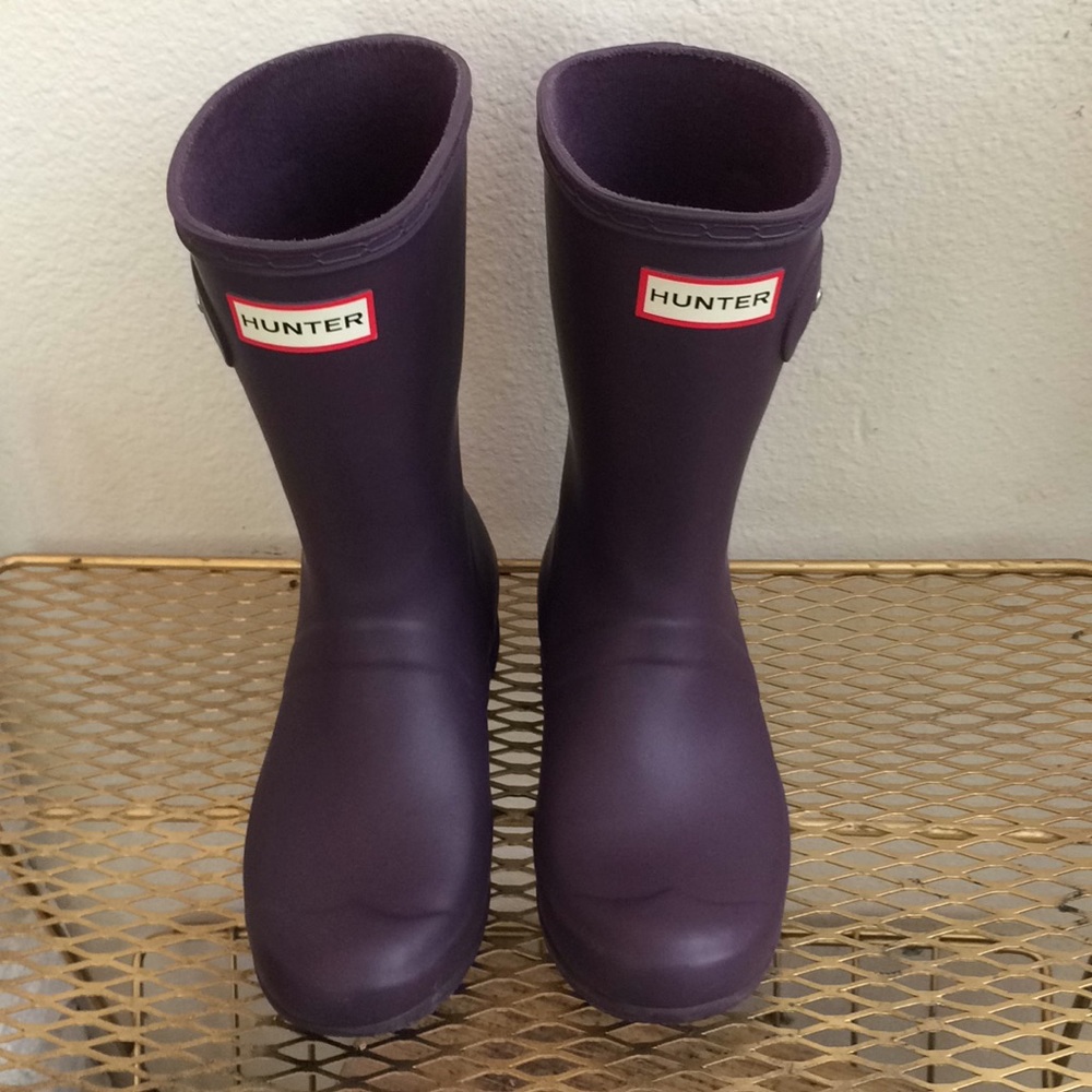 Purple Original Tour Short Hunter boots size 5-6