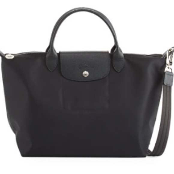 Longchamp Handbags - Longchamp 'Medium Le Pliage Neo' Black Nylon Tote