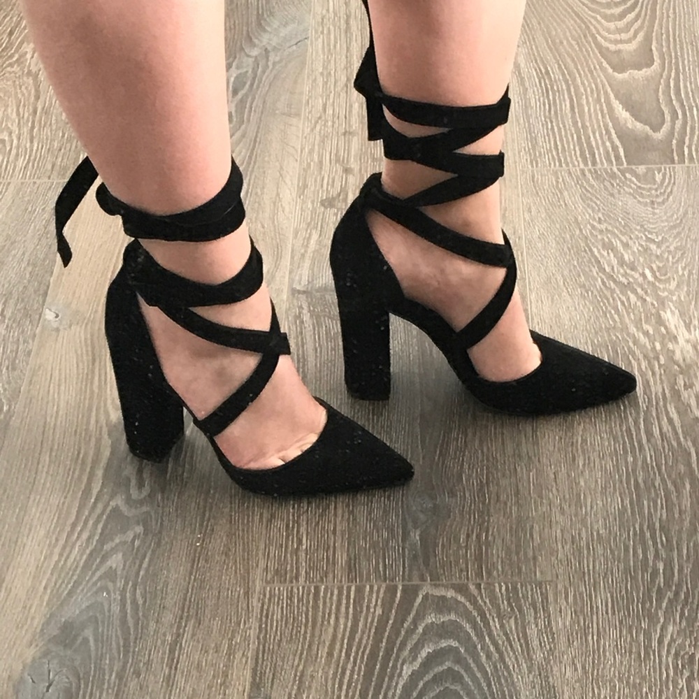 Steve Madden lace up block heels