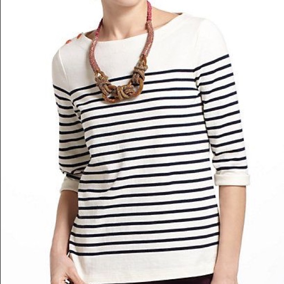 SOLD! NWOT Striped Nautical Top - Picture 4 of 4