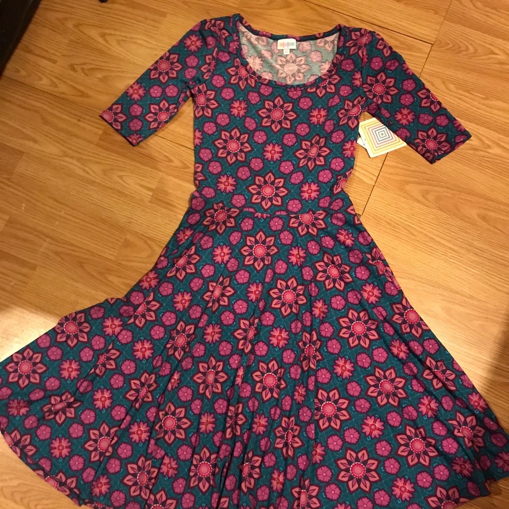 Lularoe Nicole Floral Dress