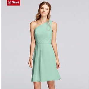 BNWT** David’s Bridal One Shoulder Chiffon Dress