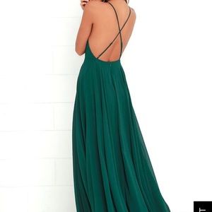 Lulu’s  Dark Green Dress