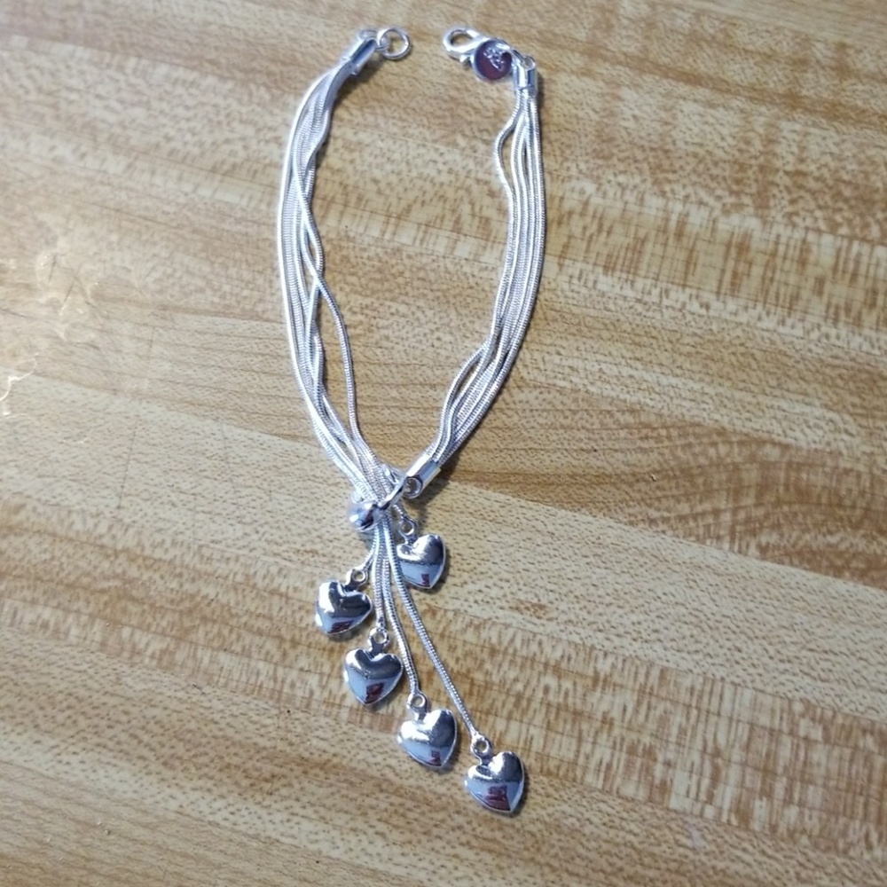 Five heart charm bracelet