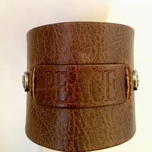 Good Works ☮️ Stamped Leather Bracelet