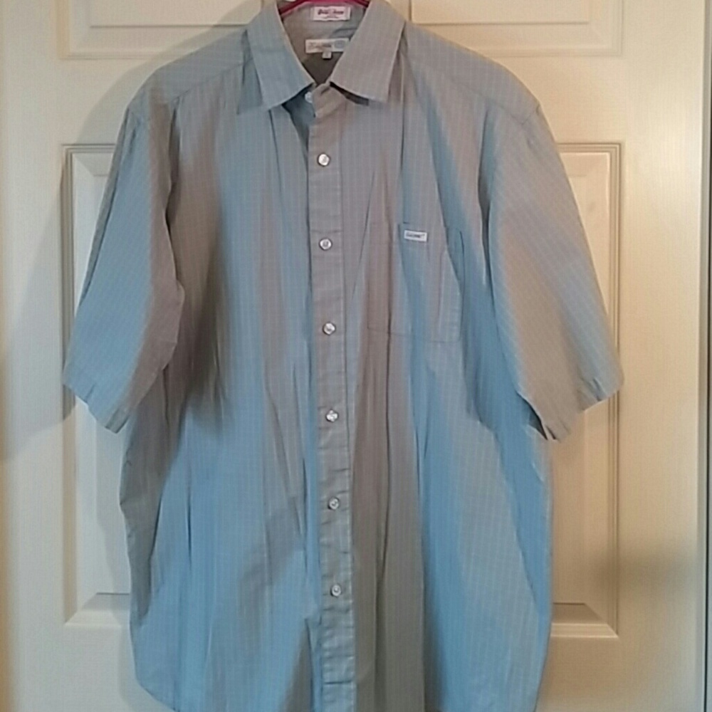 Ecko Unlimited Sz L Blue Button Down Shirt