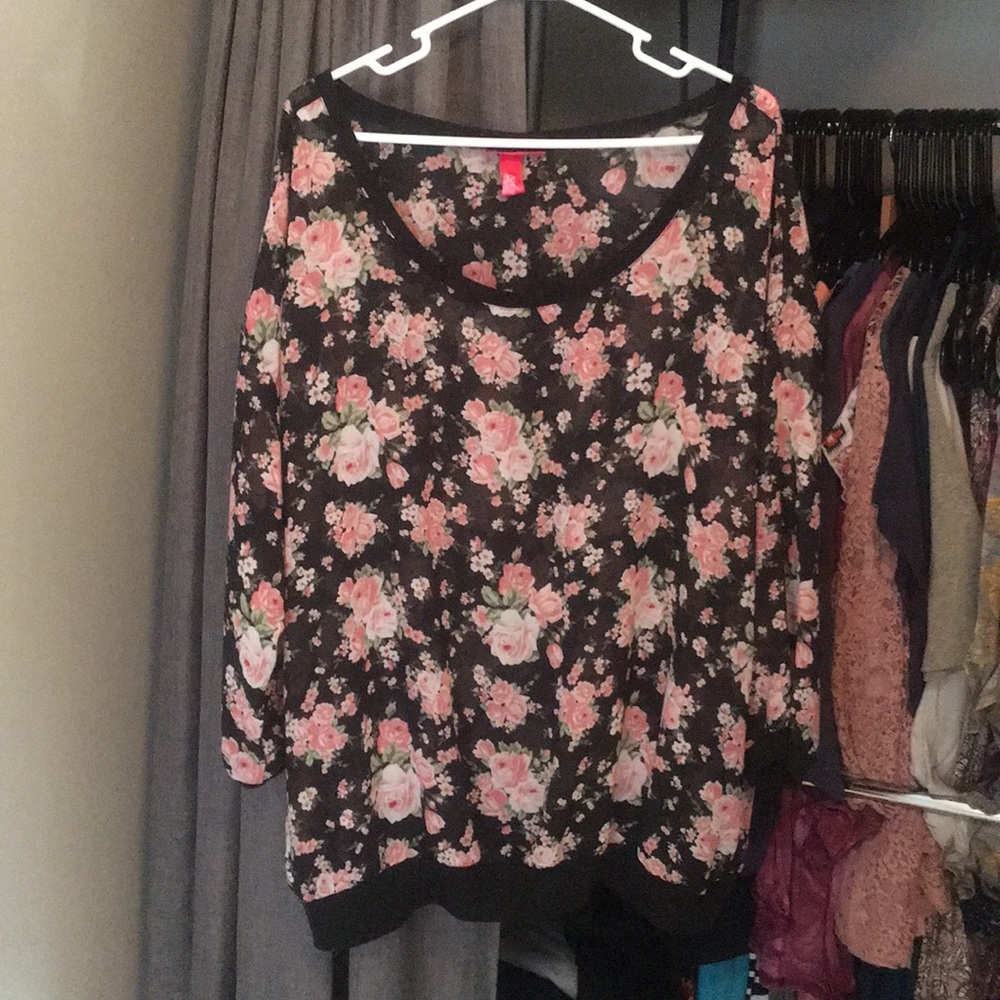 Sheer rose top