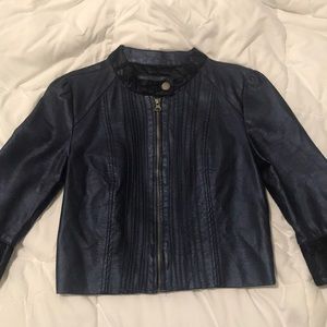 Blue and laced sleeve blazer.