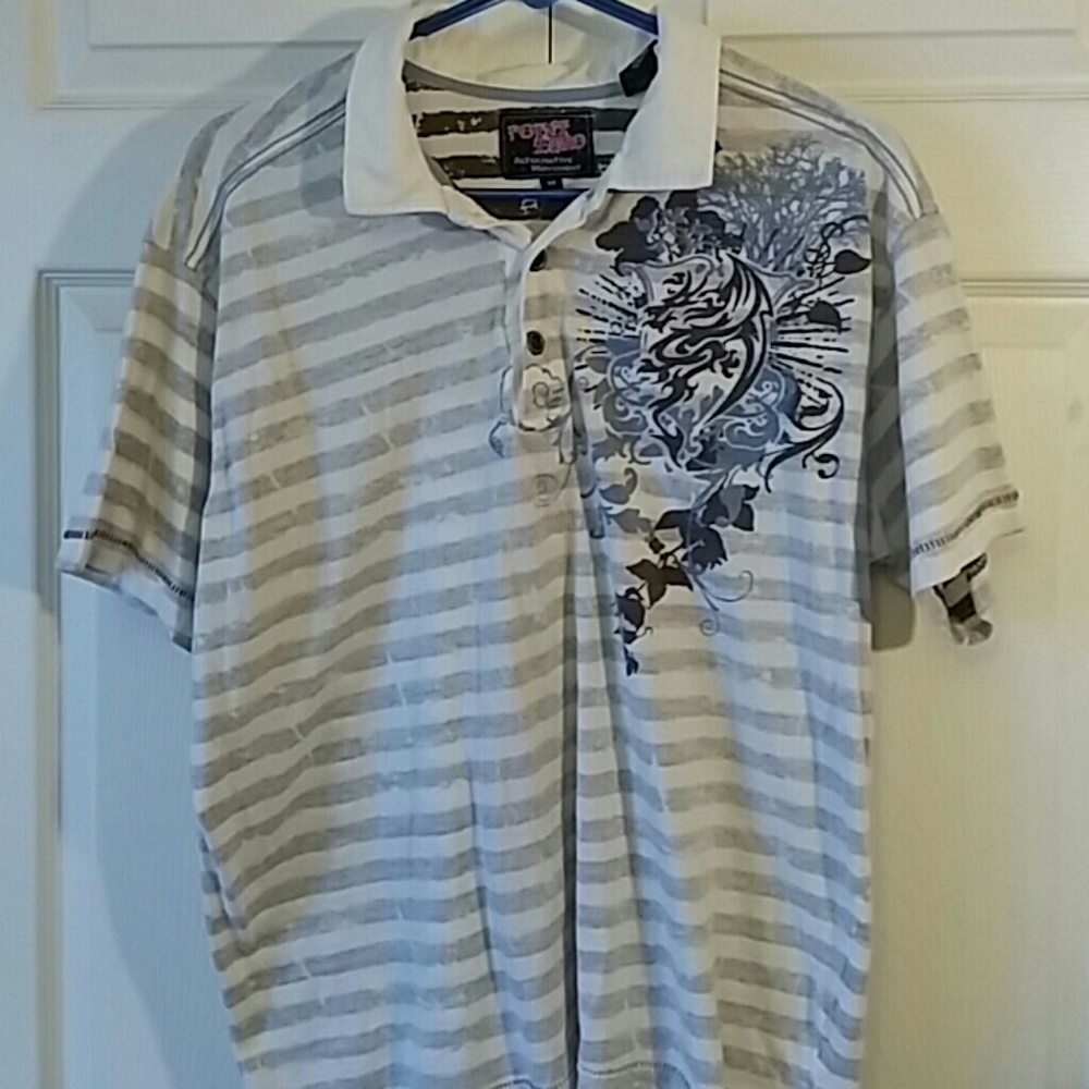 Point Zero Graphic Polo Sz M