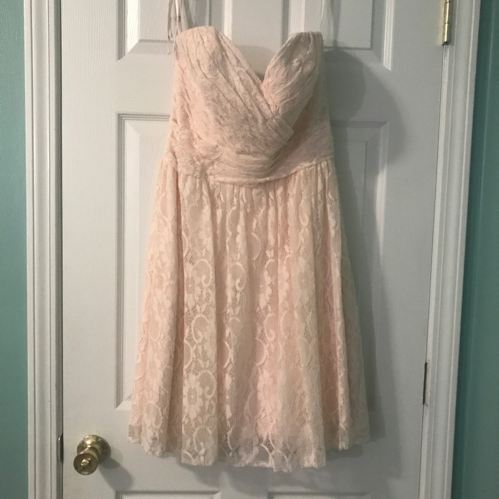 Allure Bridals light pink bridesmaid dress