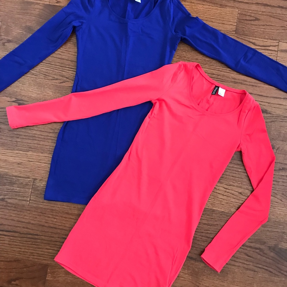 TWO H&M cotton dresses 34