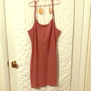 Peach Summer Dress FREE MATCHING EARRINGS