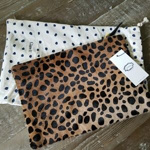 Clare Vivier Leopard Clutch. FIRM.