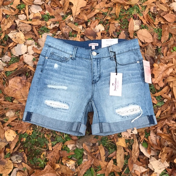 Juicy Couture Pants - ✔️NWT Juicy Couture Ripped and Bejweled Shorts Sz4